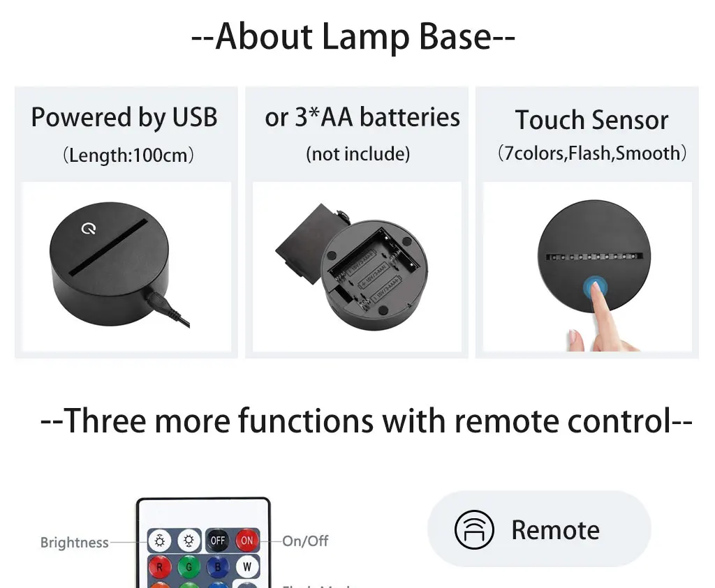 One Piece Night Light Led Touch Sensor