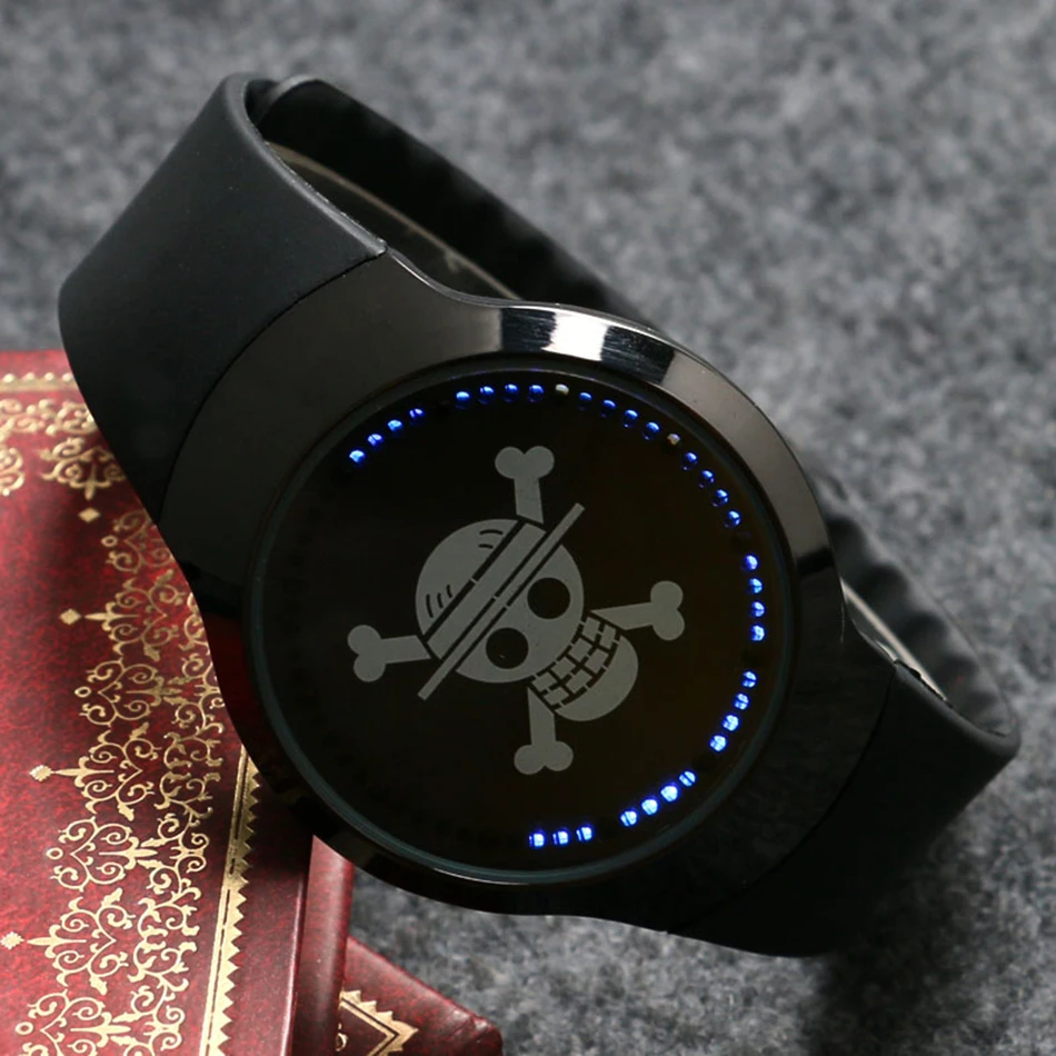 One Piece Skull Touch Screen Strap Quartz Watch