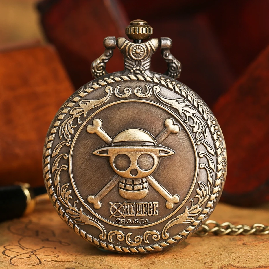 Anime One Piece Chain Pocket Watch Vintage