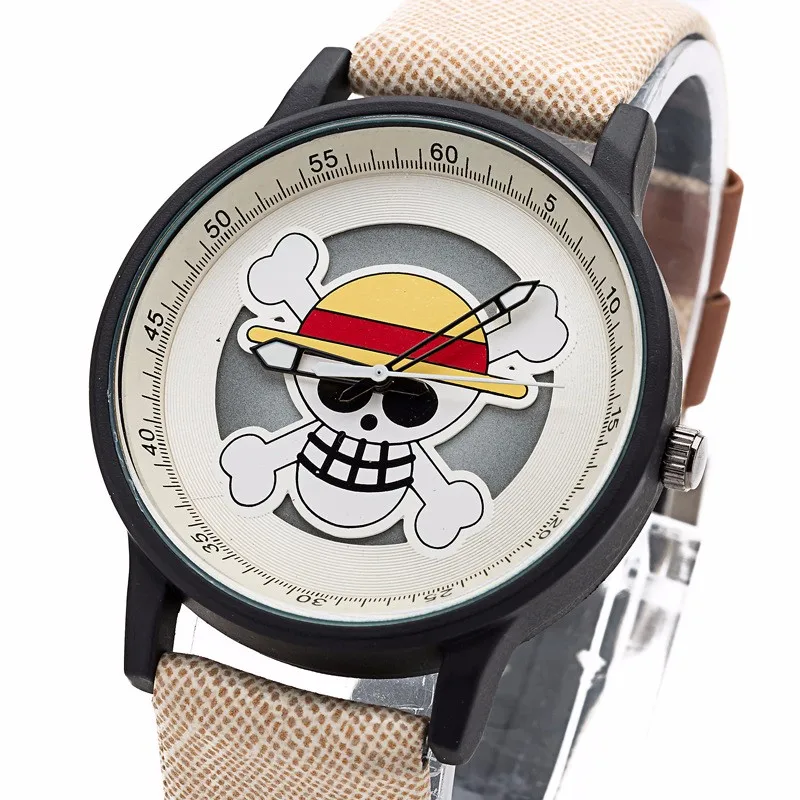 One Piece Anime Skeleton Dial Wrist Watch