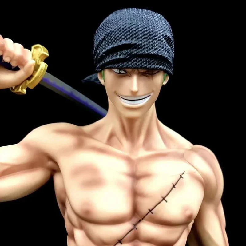 Big One Piece Roronoa Zoro Statue Action Figure 37cm