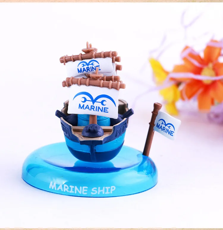 One piece Thousand Sunny Marine Red Force Submarine Smoker Pirate Ship Figures 6Pcs Set