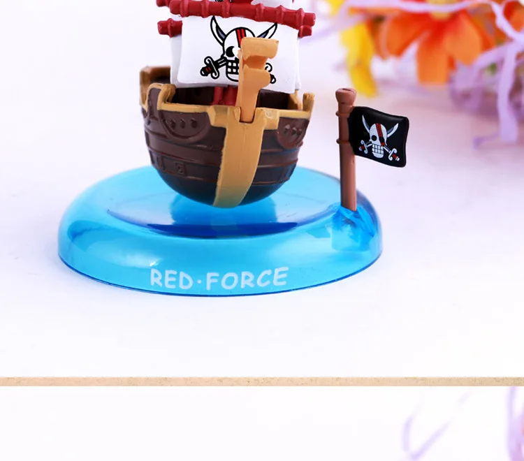 One piece Thousand Sunny Marine Red Force Submarine Smoker Pirate Ship Figures 6Pcs Set