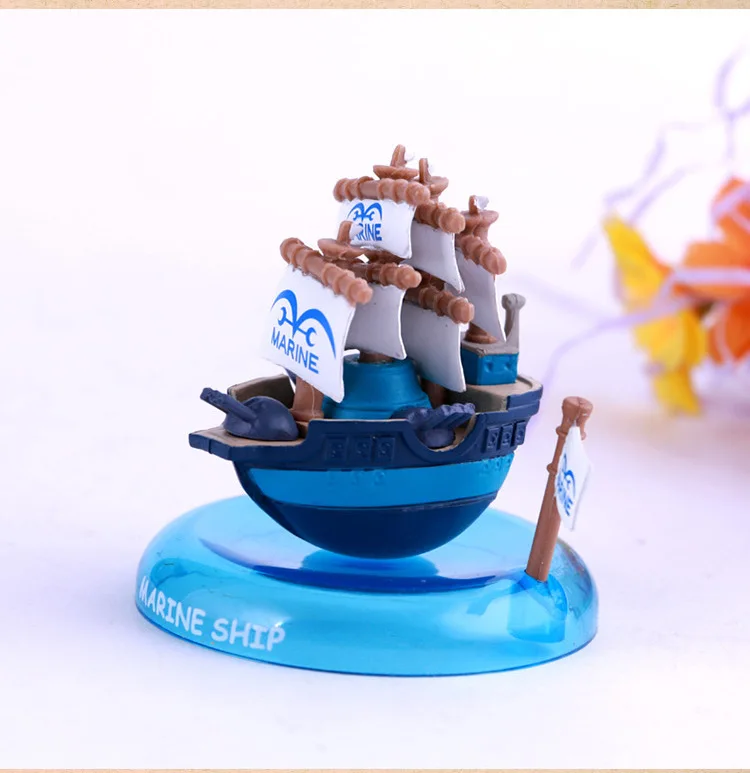 One piece Thousand Sunny Marine Red Force Submarine Smoker Pirate Ship Figures 6Pcs Set