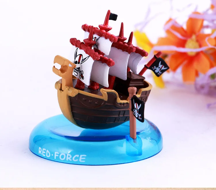 One piece Thousand Sunny Marine Red Force Submarine Smoker Pirate Ship Figures 6Pcs Set