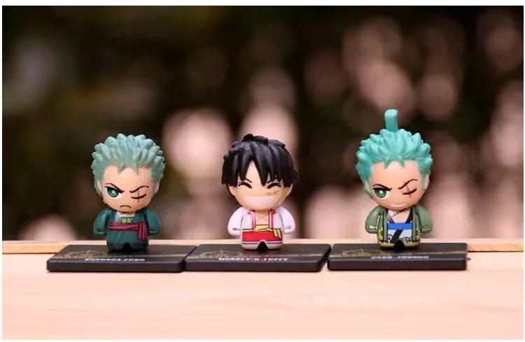 12pcs/Set One Piece Luffy Roronoa Zoro Nami Sanji Antistress Toy Figures