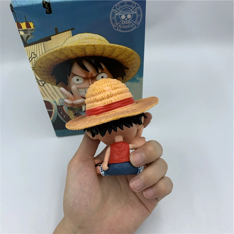 One Pieces Luffy Ace sitting PVC Action Figures 10cm