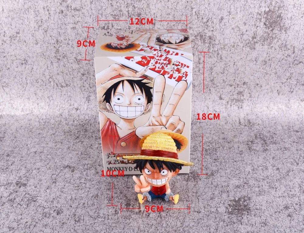 One Pieces Luffy Ace sitting PVC Action Figures 10cm