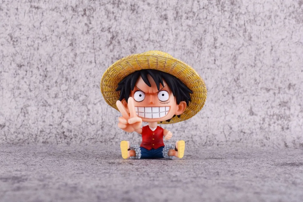 One Pieces Luffy Ace sitting PVC Action Figures 10cm