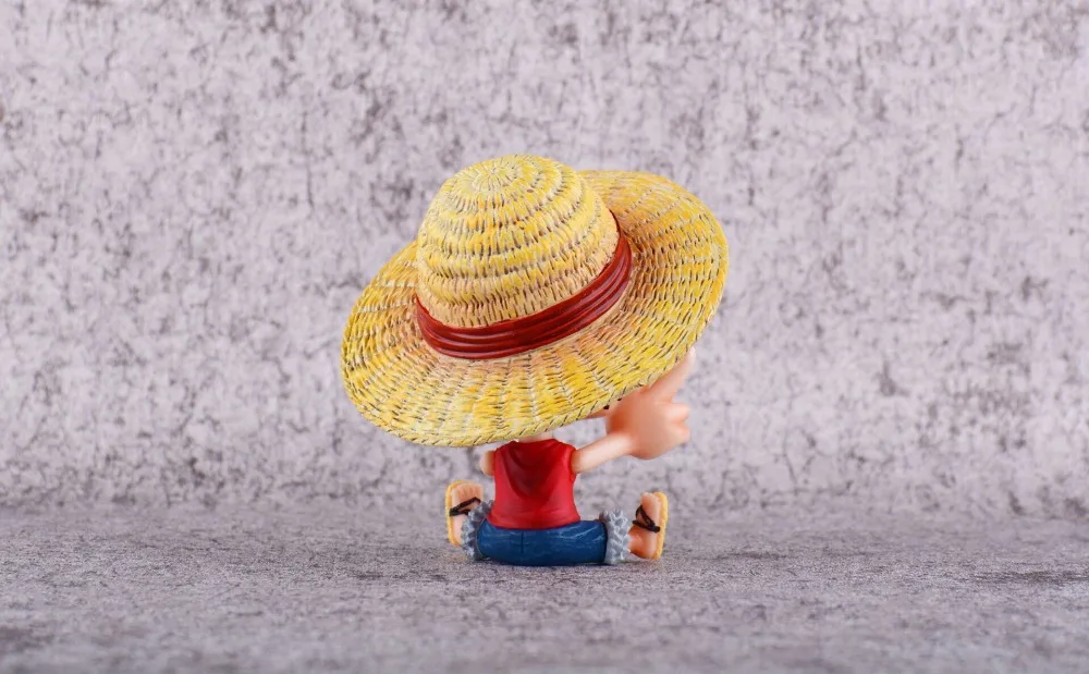 One Pieces Luffy Ace sitting PVC Action Figures 10cm