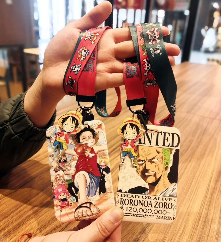 1 Set One Piece Card Cases ID Cards Holders Neck Straps Keychains