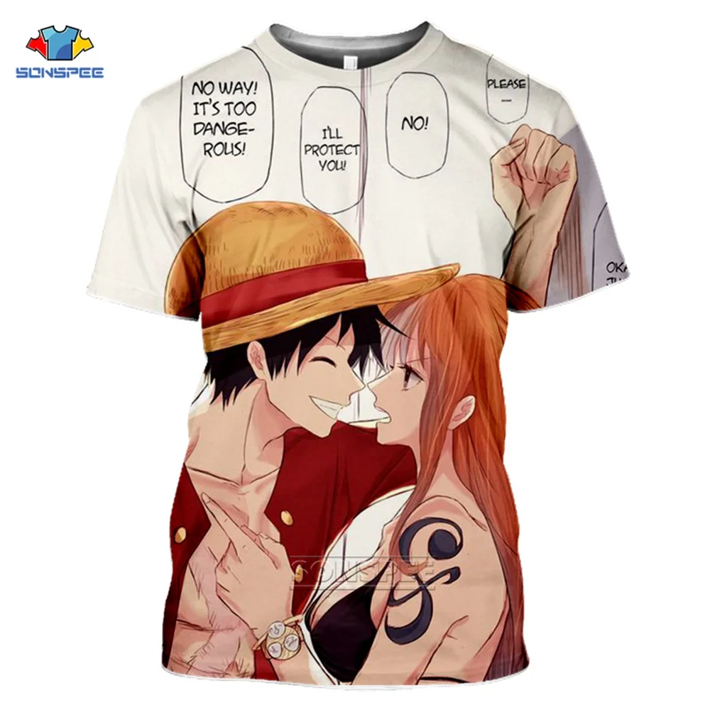 One Piece T-Shirt 3D Print Monkey D. Luffy Roronoa Zoro Nami T Shirt