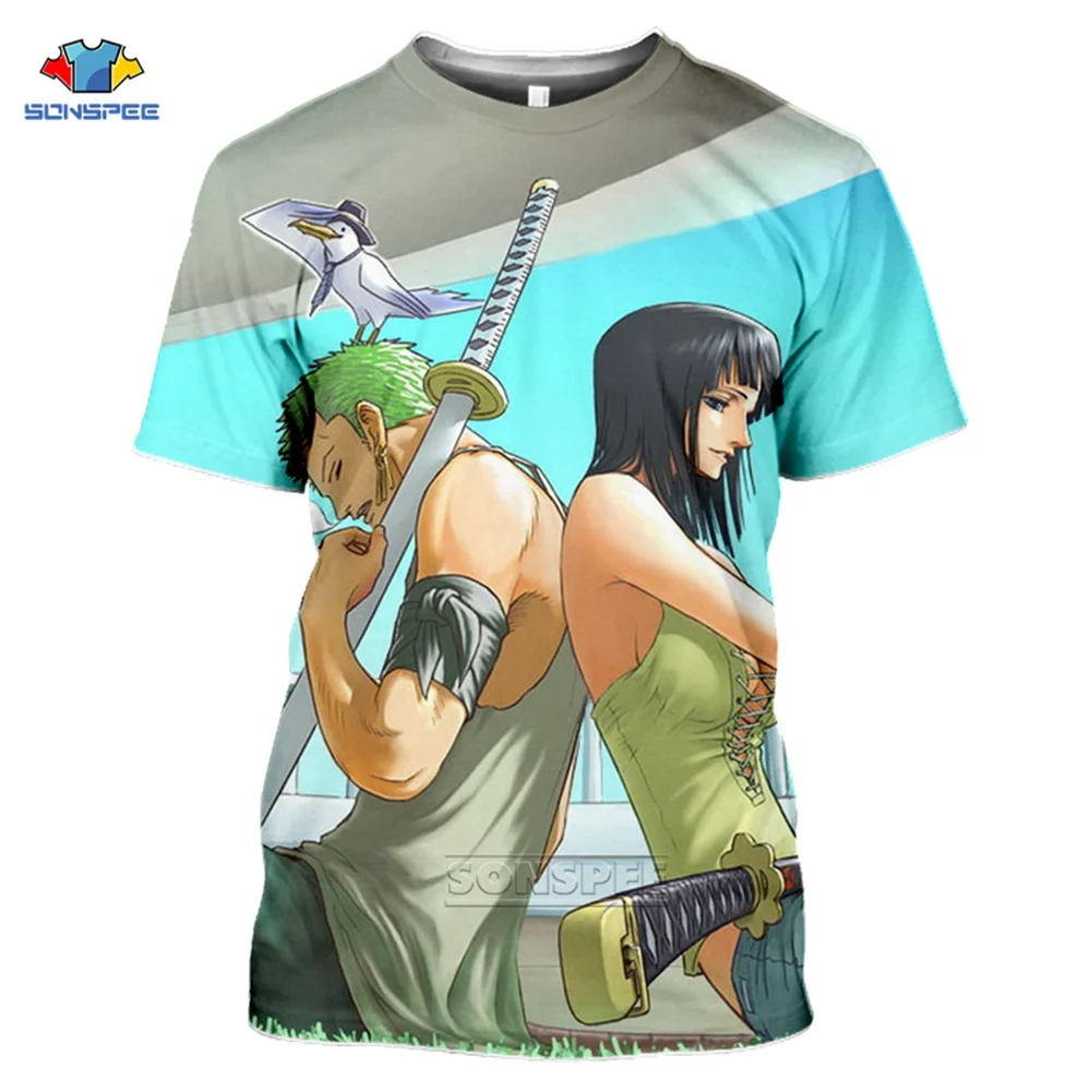 One Piece T-Shirt 3D Print Monkey D. Luffy Roronoa Zoro Nami T Shirt