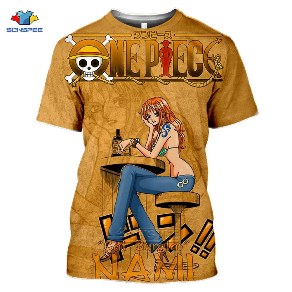 One Piece T-Shirt 3D Print Monkey D. Luffy Roronoa Zoro Nami T Shirt