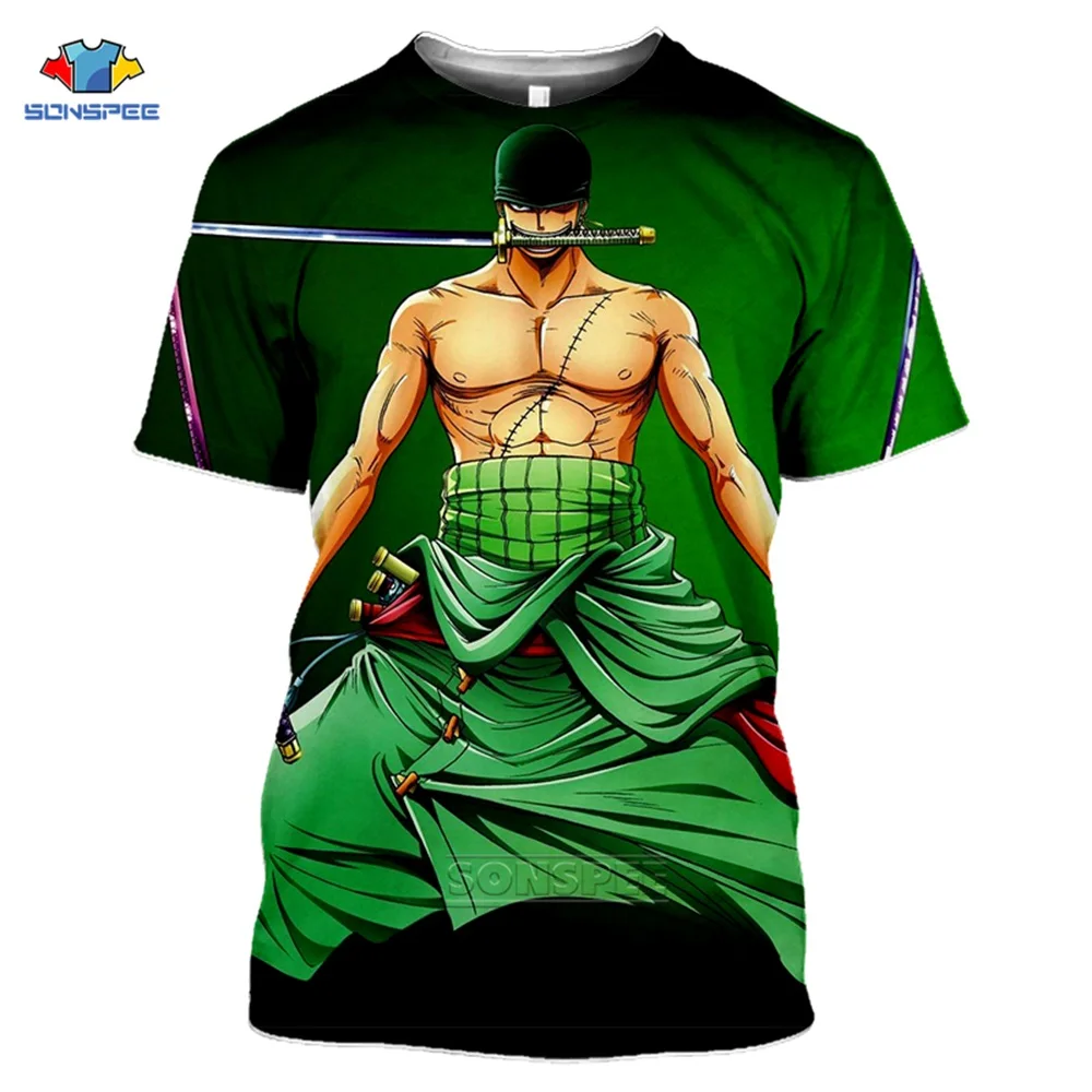 One Piece T-Shirt 3D Print Monkey D. Luffy Roronoa Zoro Nami T Shirt