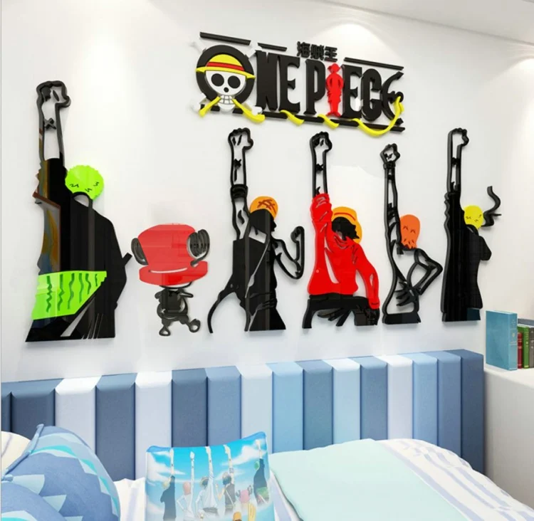 3D DIY Acrylic One Piece Straw Hats Wall Sticker Poster