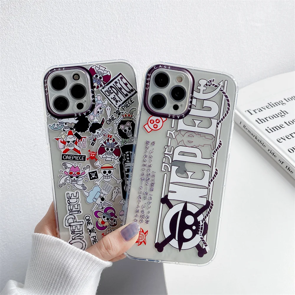 Clear Carton Japan Anime one pieces Phone Case For Iphone 12 Mini 11 Pro Xs MAX XR X 6 7 8 Plus SE Silicone Soft TPU Phone Case