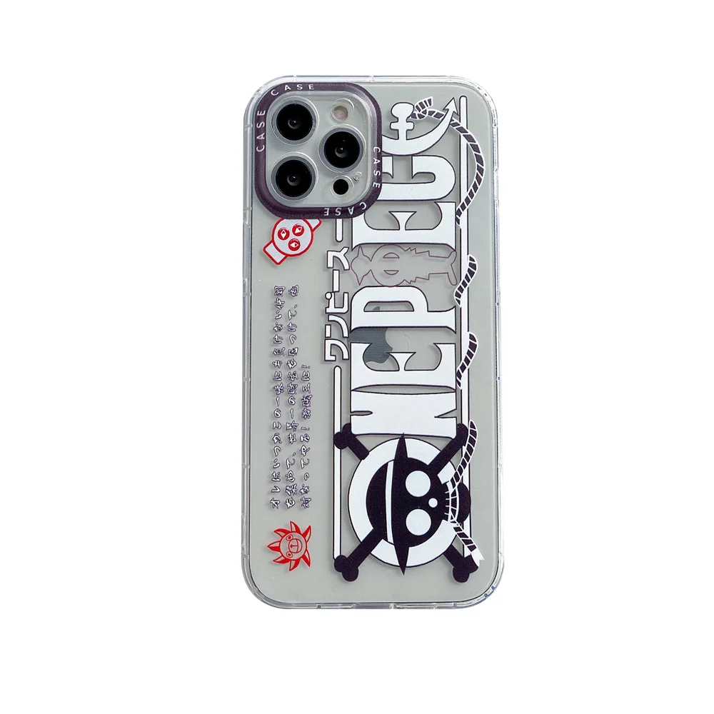 Clear Carton Japan Anime one pieces Phone Case For Iphone 12 Mini 11 Pro Xs MAX XR X 6 7 8 Plus SE Silicone Soft TPU Phone Case