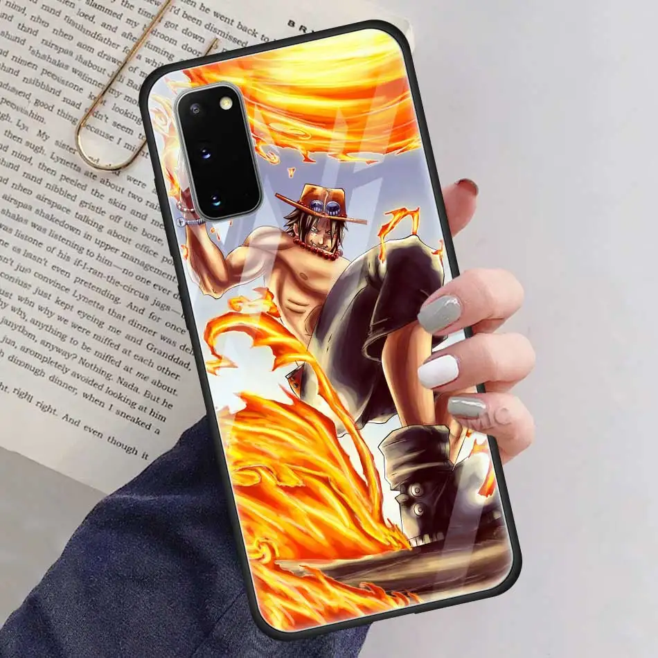 One Piece Luffy Case for Samsung Galaxy Tempered Glass Cover