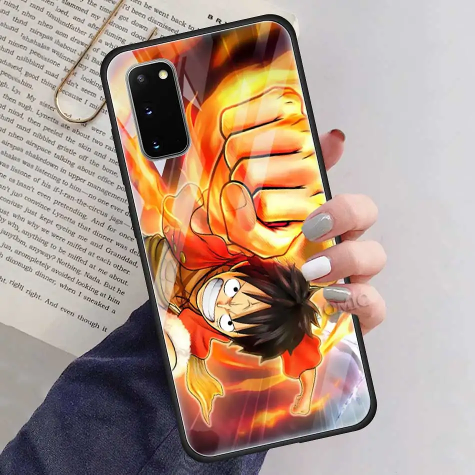 One Piece Luffy Case for Samsung Galaxy Tempered Glass Cover