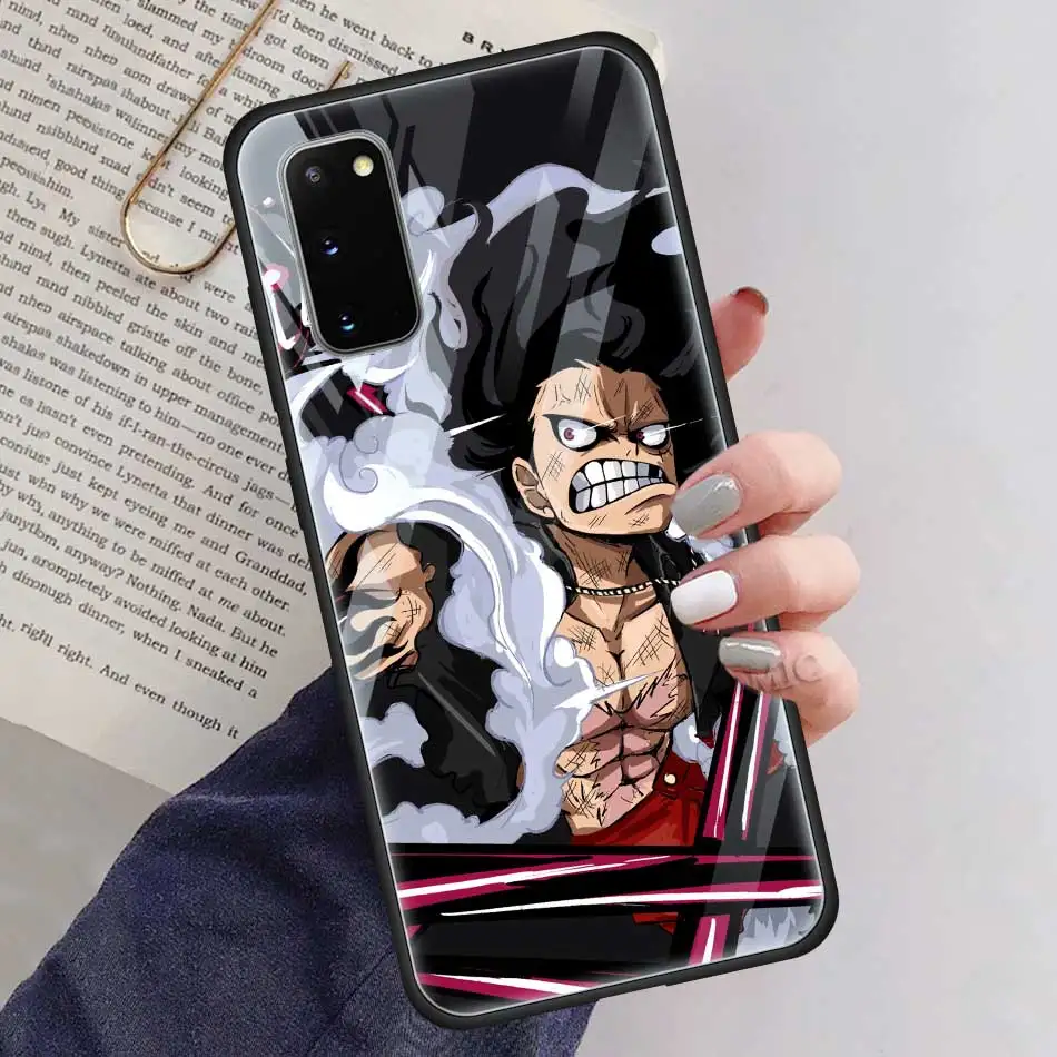 One Piece Luffy Case for Samsung Galaxy Tempered Glass Cover