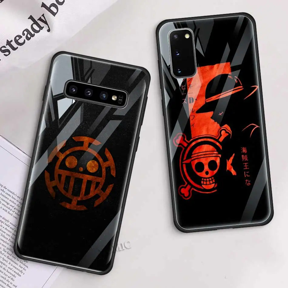 One Piece Luffy Case for Samsung Galaxy Tempered Glass Cover