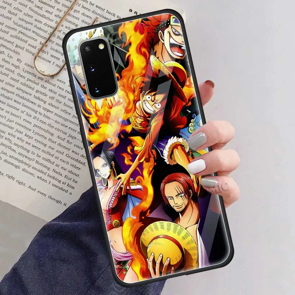 One Piece Luffy Case for Samsung Galaxy Tempered Glass Cover