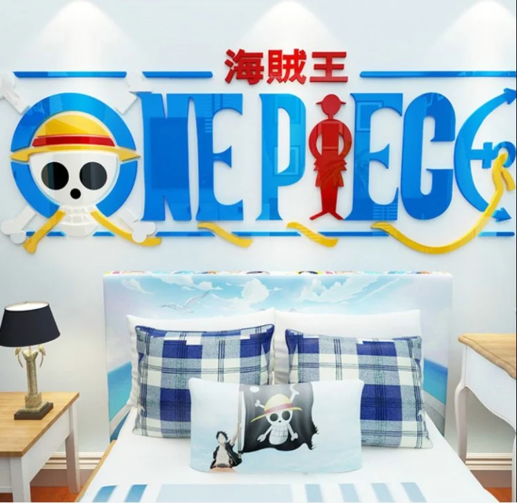 DIY One Piece Monkey D Luffy Acrylic Crystal Wall Sticker Poster