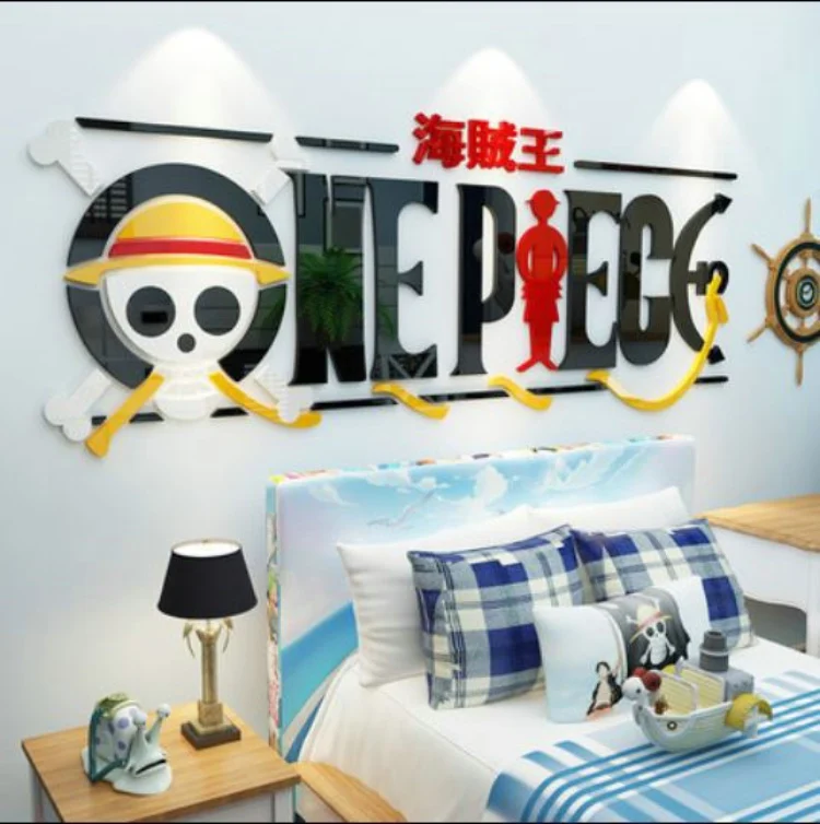 DIY One Piece Monkey D Luffy Acrylic Crystal Wall Sticker Poster