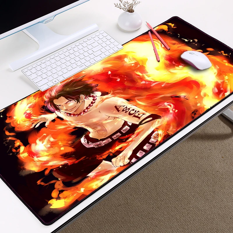 One Piece Portgas D Ace Fire large Mousepad XXL