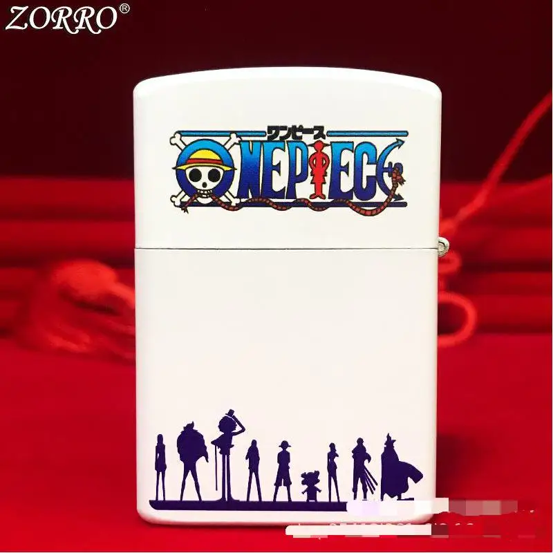 One Piece Zorro Monkey D Luffy Pure Copper Lighter Zippo