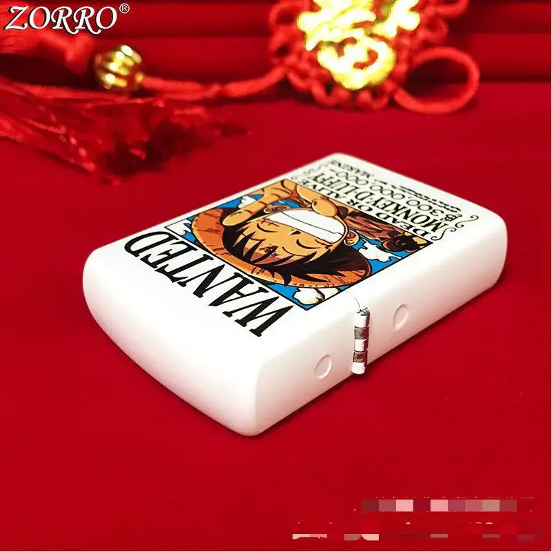 One Piece Zorro Monkey D Luffy Pure Copper Lighter Zippo