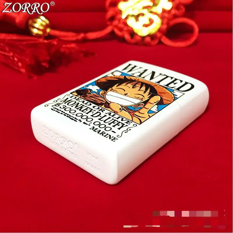 One Piece Zorro Monkey D Luffy Pure Copper Lighter Zippo