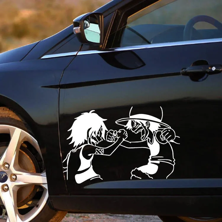 One Piece luffy Ace Car Stickers Vinyl Decal 14x22CM