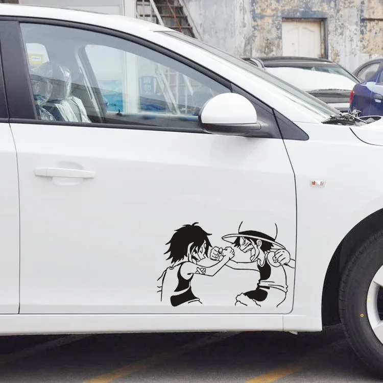 One Piece luffy Ace Car Stickers Vinyl Decal 14x22CM