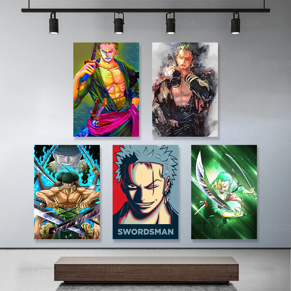 Canvas Print One Piece Wall Art Roronoa Zoro Paintings