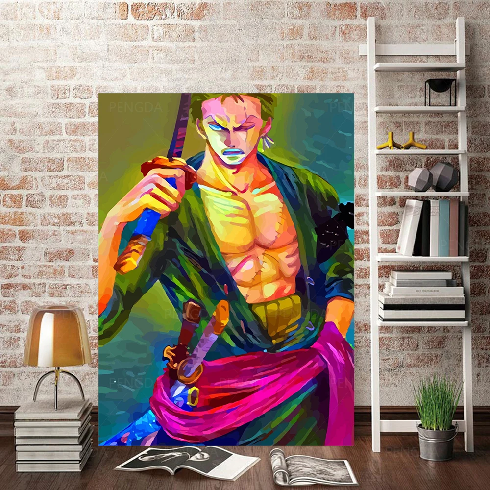 Canvas Print One Piece Wall Art Roronoa Zoro Paintings