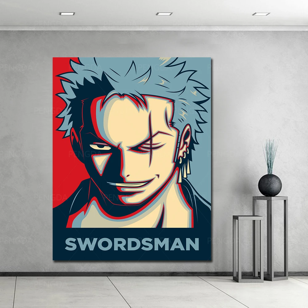 Canvas Print One Piece Wall Art Roronoa Zoro Paintings