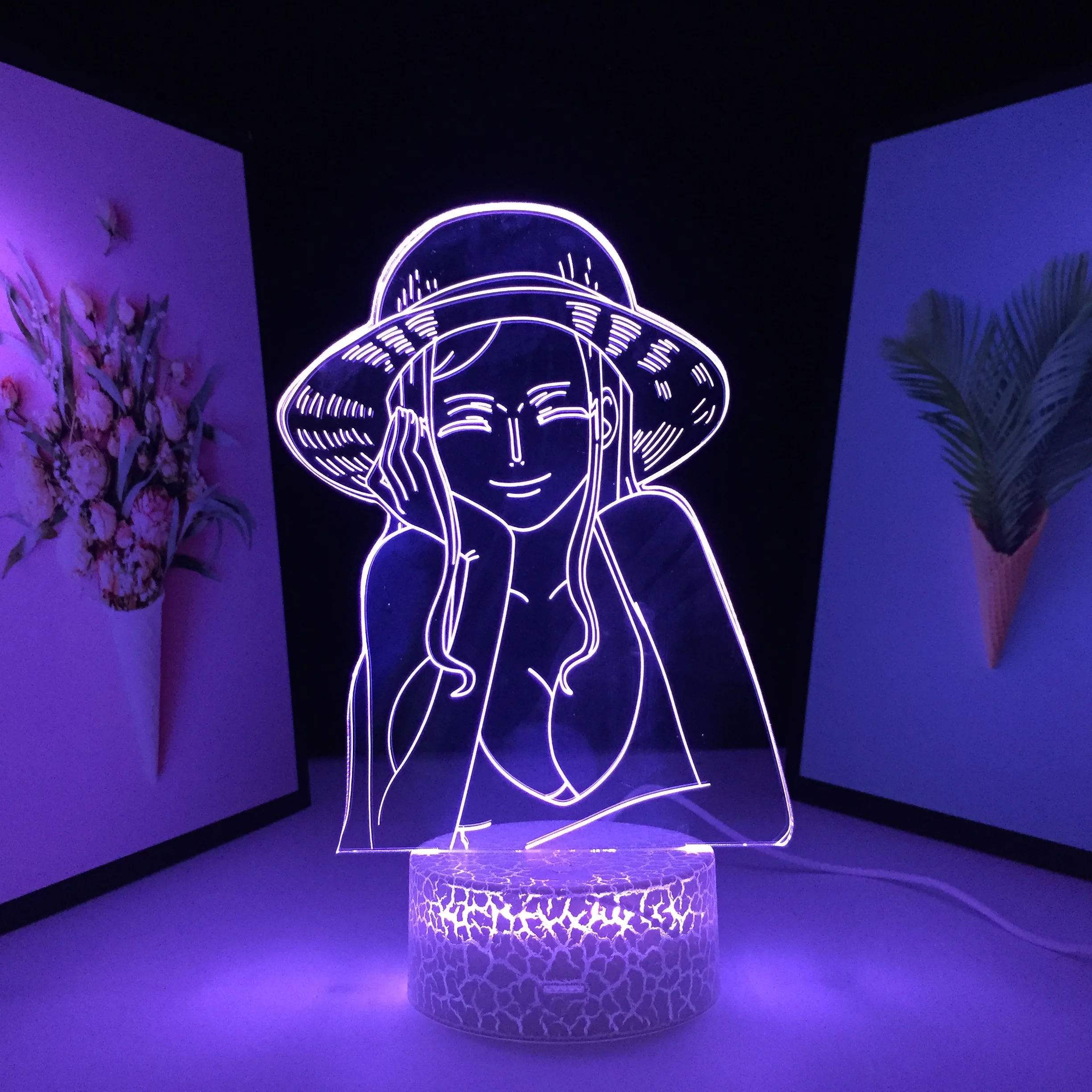 Nico Robin Bedroom Decor Gift Lamp Nightlights 3D LED