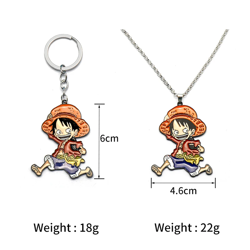 Luffy Zoro Sanji Nami Necklace Keychain