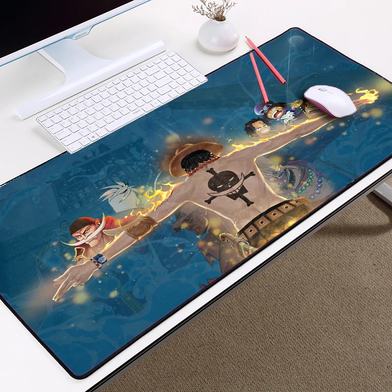 Portgas D Ace Mousepad Luffy Ace Sabo Zoro Sanji