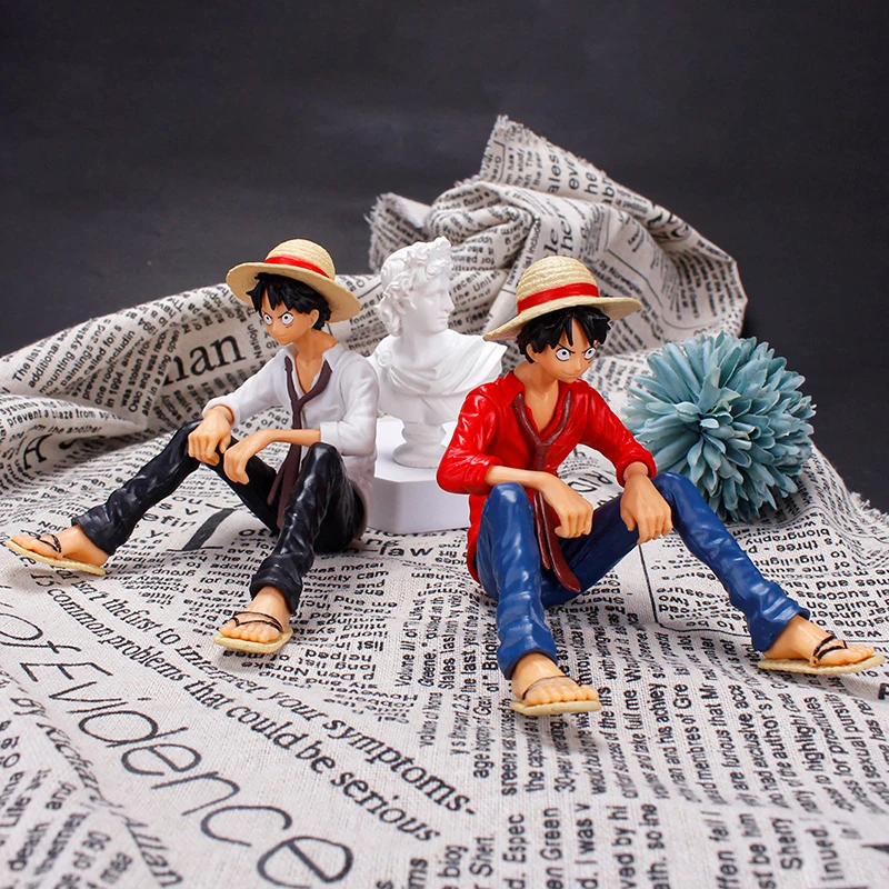 One Piece Figure Luffy Model Red Straw Hat Luffy PVC