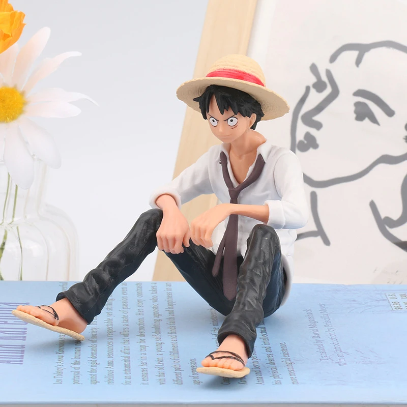 One Piece Figure Luffy Model Red Straw Hat Luffy PVC