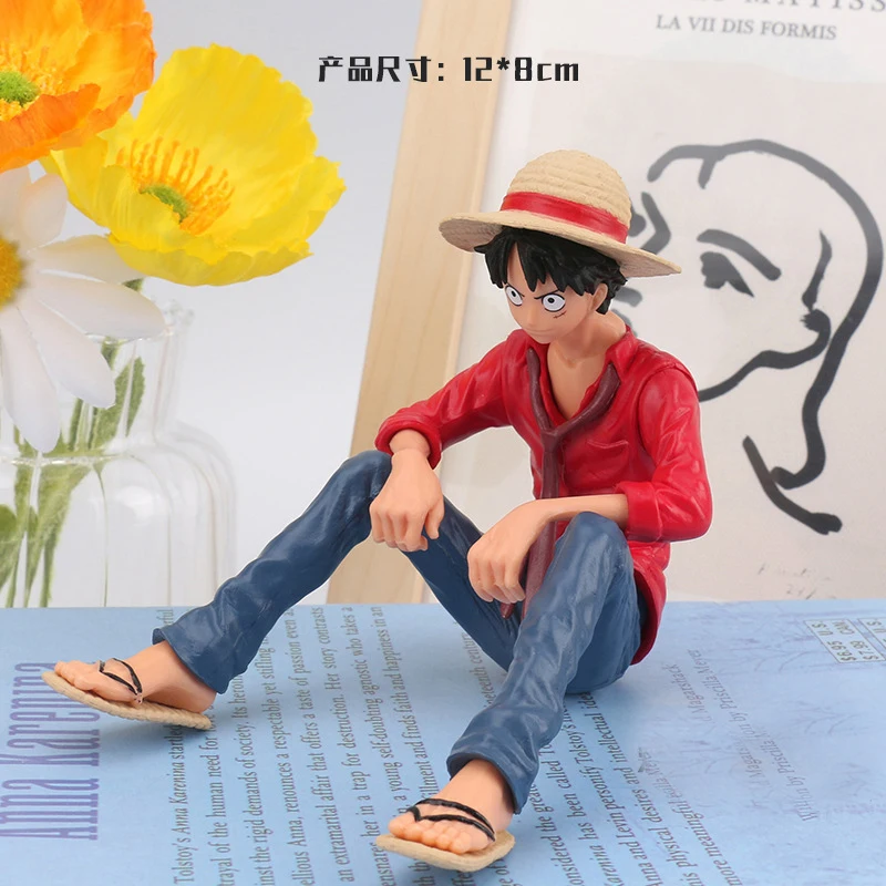 One Piece Figure Luffy Model Red Straw Hat Luffy PVC