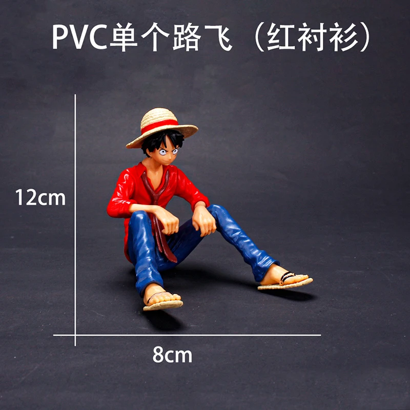 One Piece Figure Luffy Model Red Straw Hat Luffy PVC