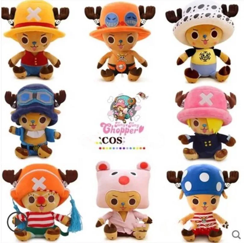 30CM One Piece Chopper Sabo Sanji Soft Plush