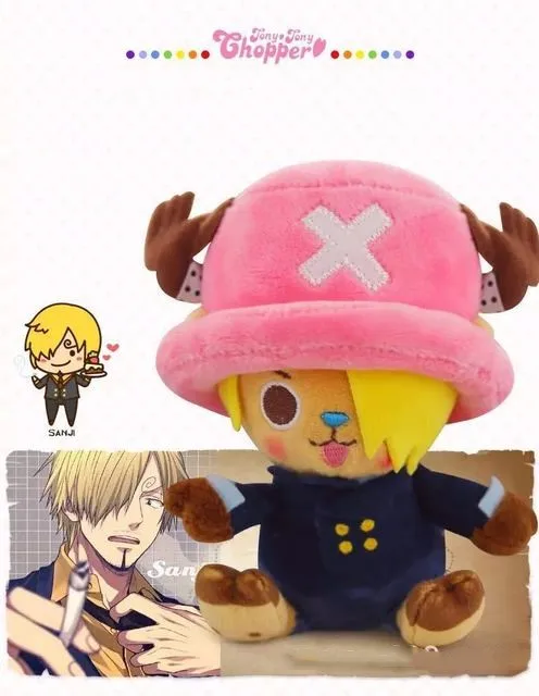 30CM One Piece Chopper Sabo Sanji Soft Plush