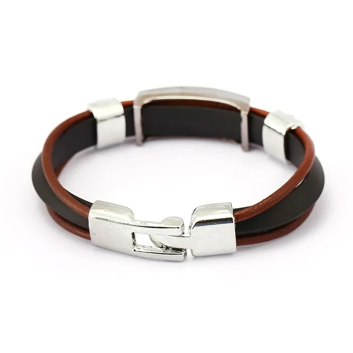 Monkey D Luffy Brown Three Layer Leather Chain Bracelet