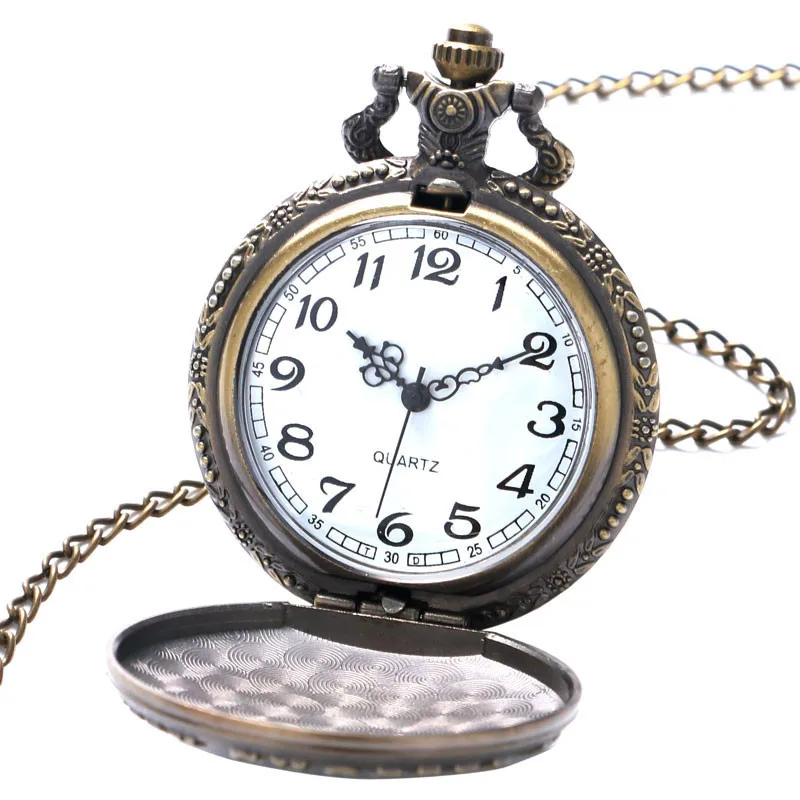 One Piece Bronze Quartz Pocket Watch