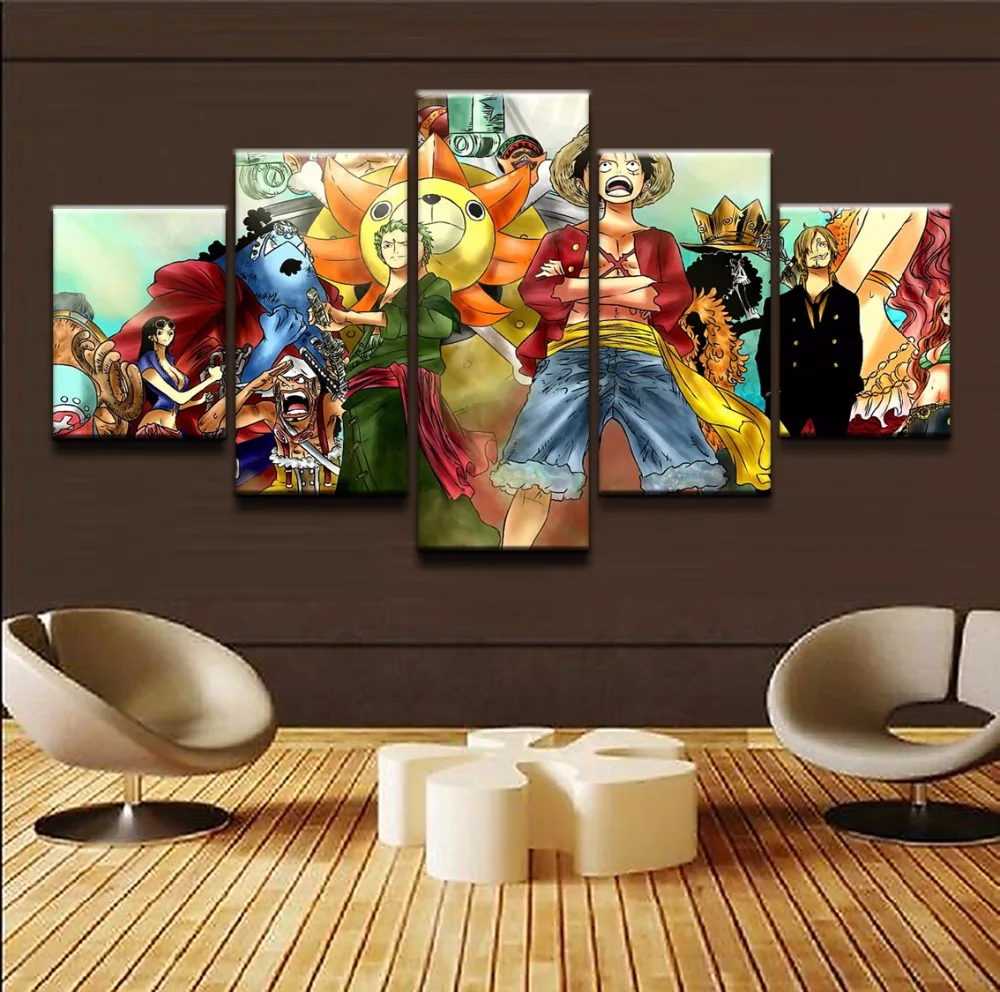 One Piece Characters HD Poster Canvas Painting Wall Art